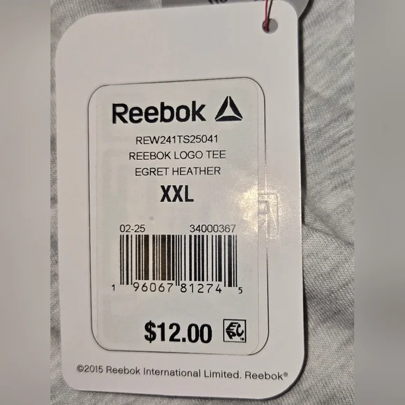 New! Lot Of 2, XXL Reebok Classic T-Shirts In Cobalt And Grey - Picture 6 of 9